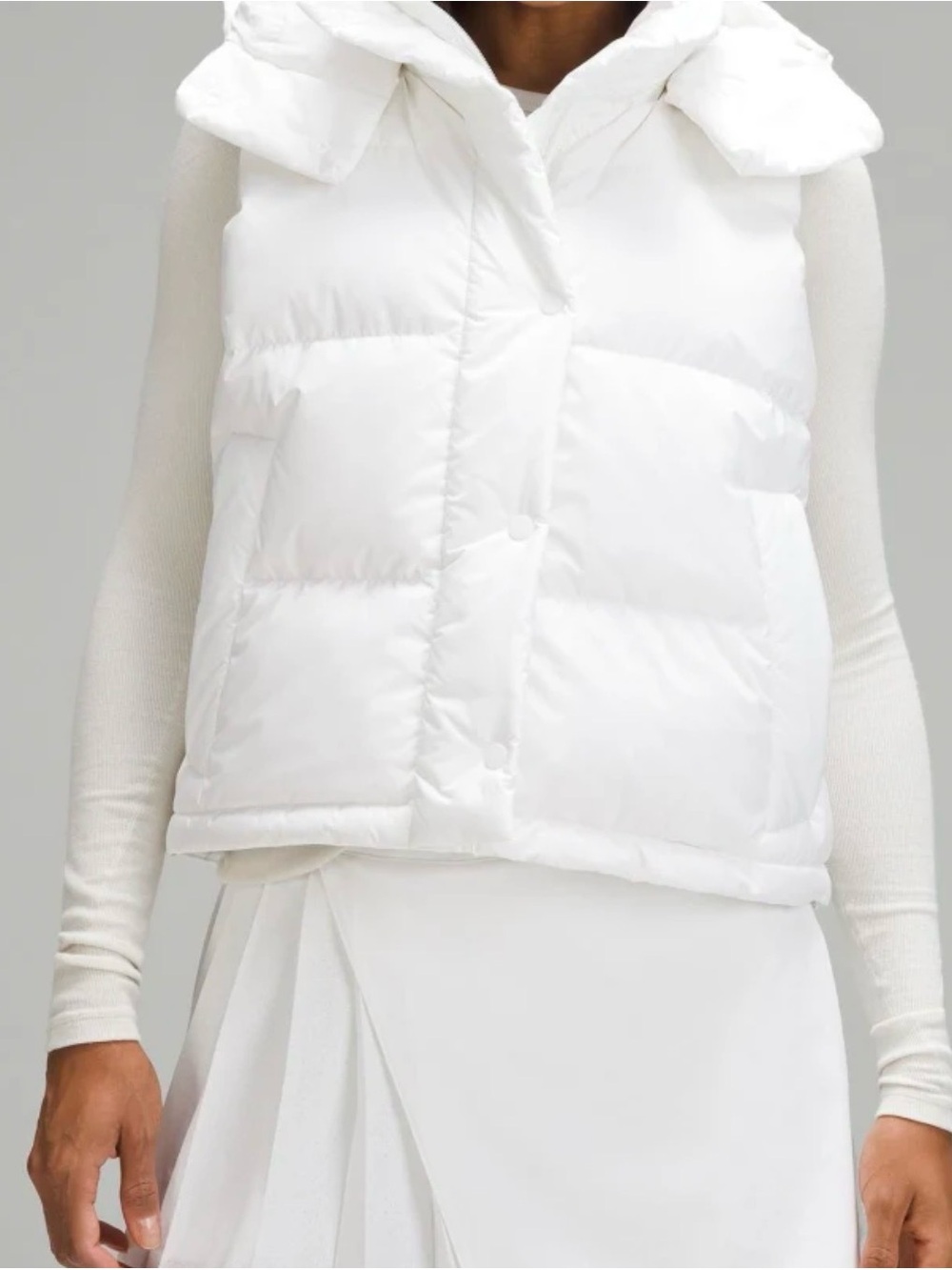 lululemon athletica Cream White Puffer Vest